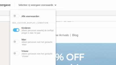 Dynamische content in de BEE Drag & Drop Editor