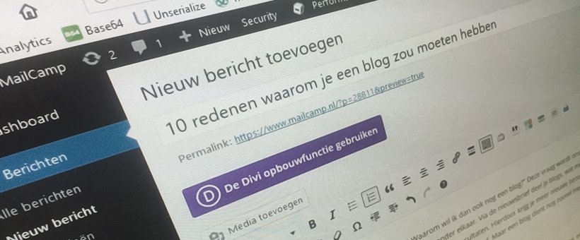 Start een blog